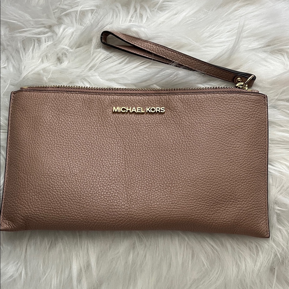 Michael Kors Pink Leather Wristlet